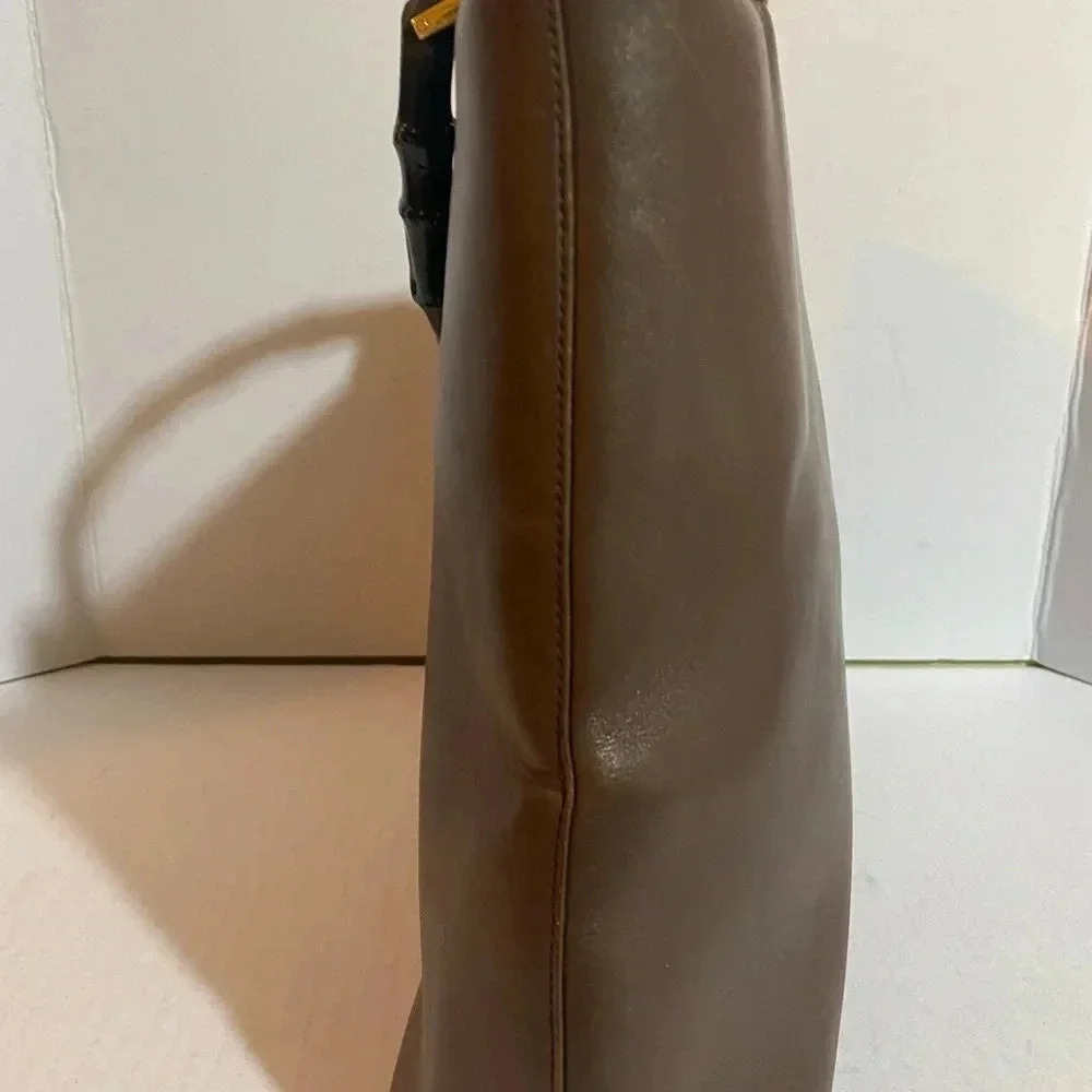Gucci Diana vintage brown leather bamboo handle bag - Picture 10 of 16